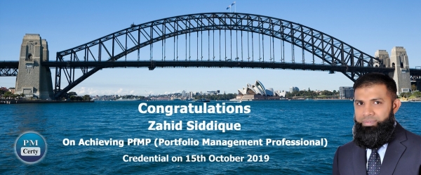 Congratulations Zahid on Achieving PfMP..!